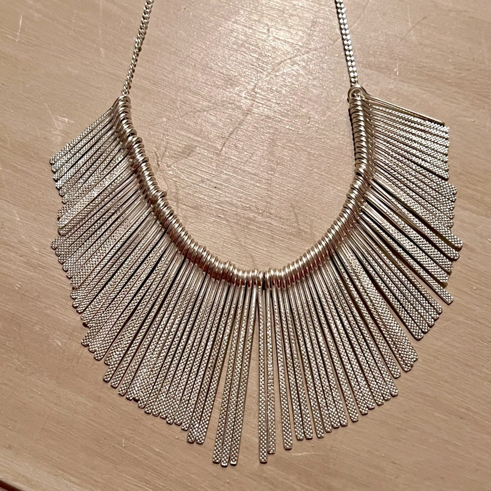 Silver statement necklace